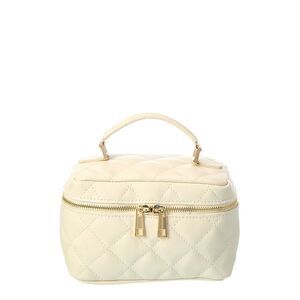 Persaman New York Mia16 Quilted Leather Vanity Bag, Beige